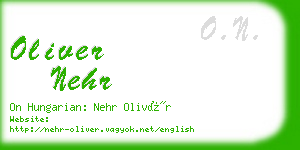 oliver nehr business card